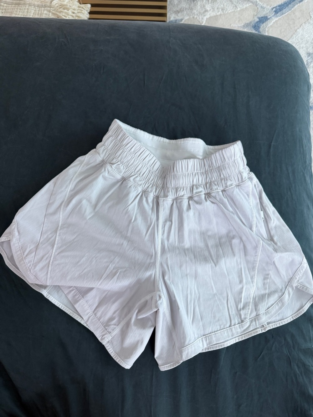 lululemon athletica White Elastic-Waist Athletic Shorts